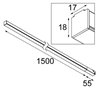 Modular Lighting Pista track 48V LED linear GI (1500mm) Schienenbeleuchtungssystem