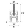 Modular Lighting Pista track 48V recessed (flange) profile 2m Schienenbeleuchtungssystem