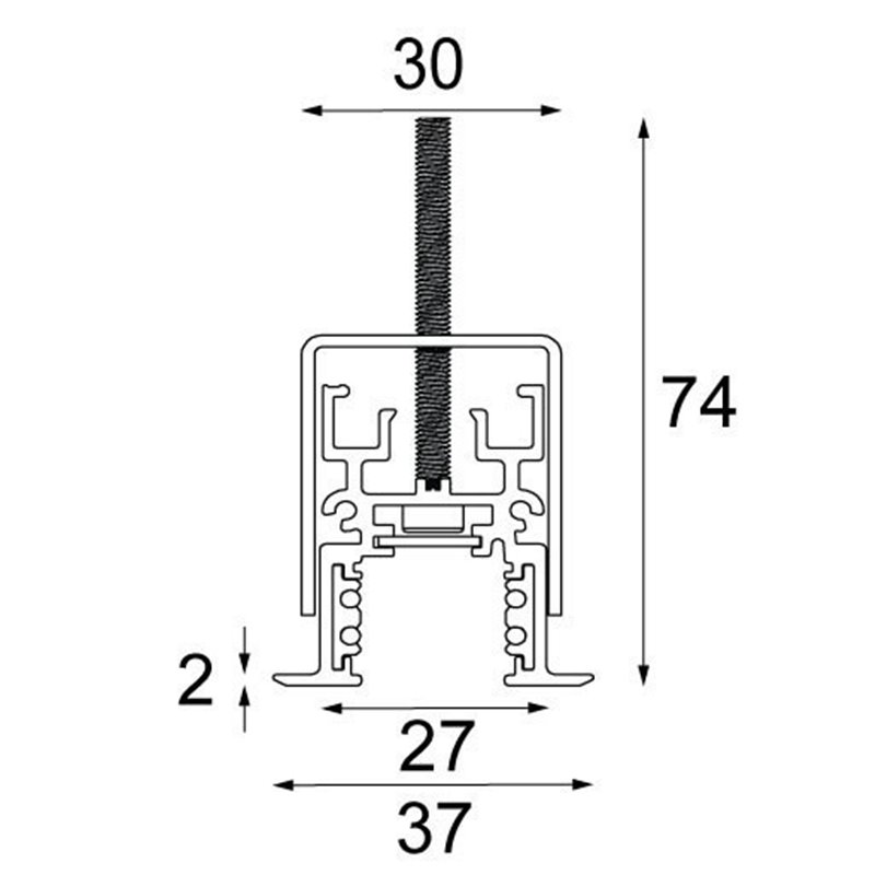 Modular Lighting Pista track 48V recessed (flange) profile 3m Schienenbeleuchtungssystem