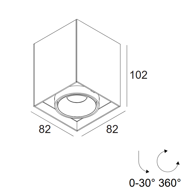 Delta Light Minigrid 67 On 145 plafonnier