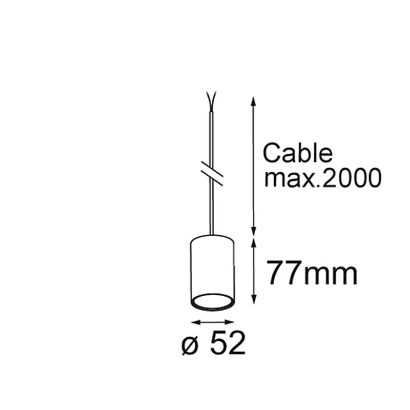 Modular Smart Tube Kompas Suspended 48 1x DE lampe a suspension