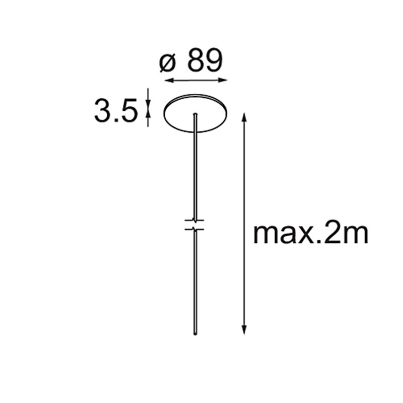 Modular Power Feed Canopy Recessed DE (Incl. Power Feed Cable 2000)