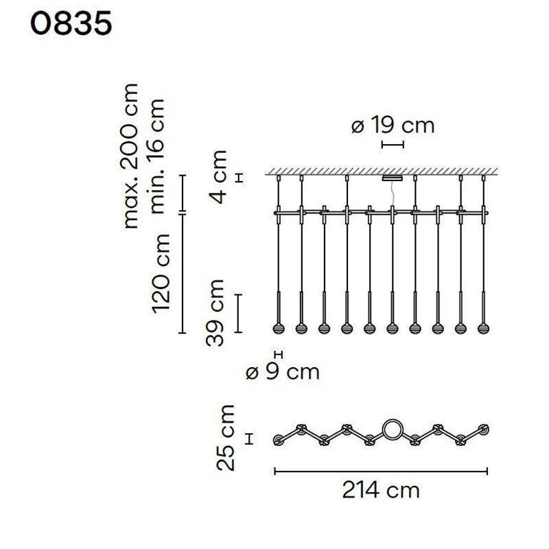 Vibia Algorithm 10X Lineal lampe a suspension