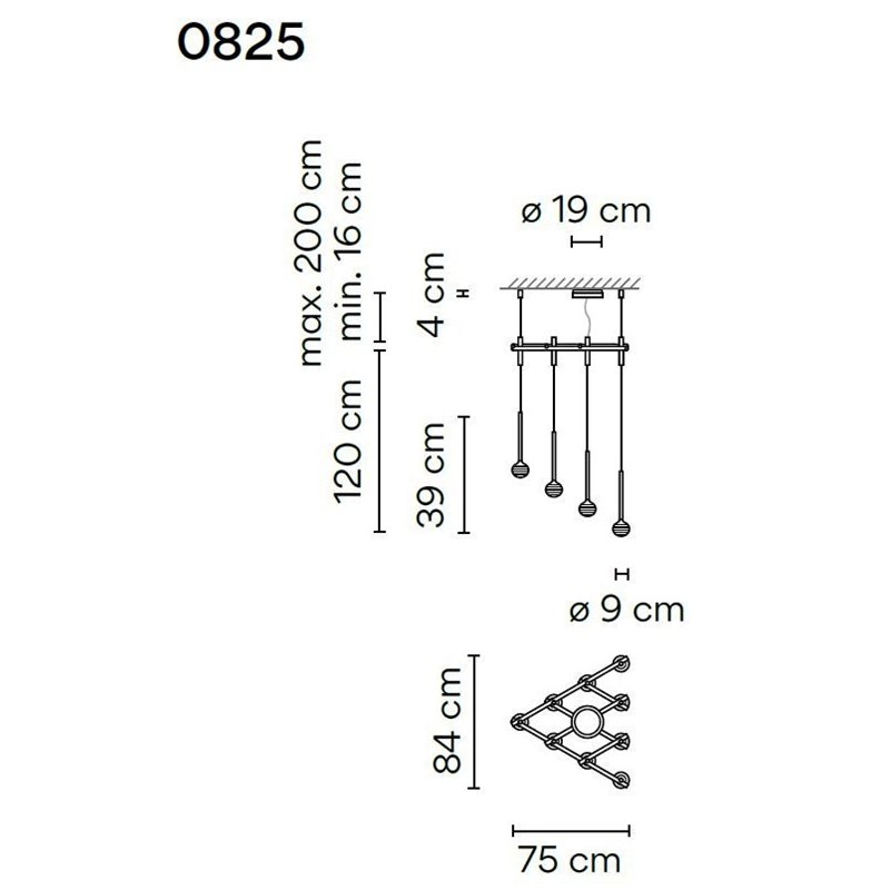 Vibia Algorithm 10X Triangle lampe a suspension