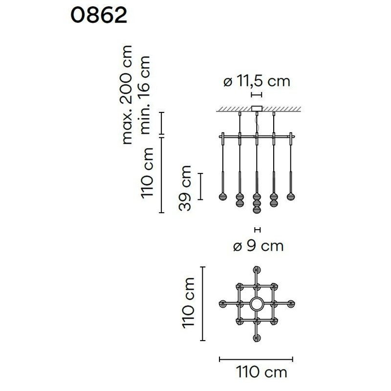 Vibia Algorithm 13X Rectangular Recessed lampe a suspension