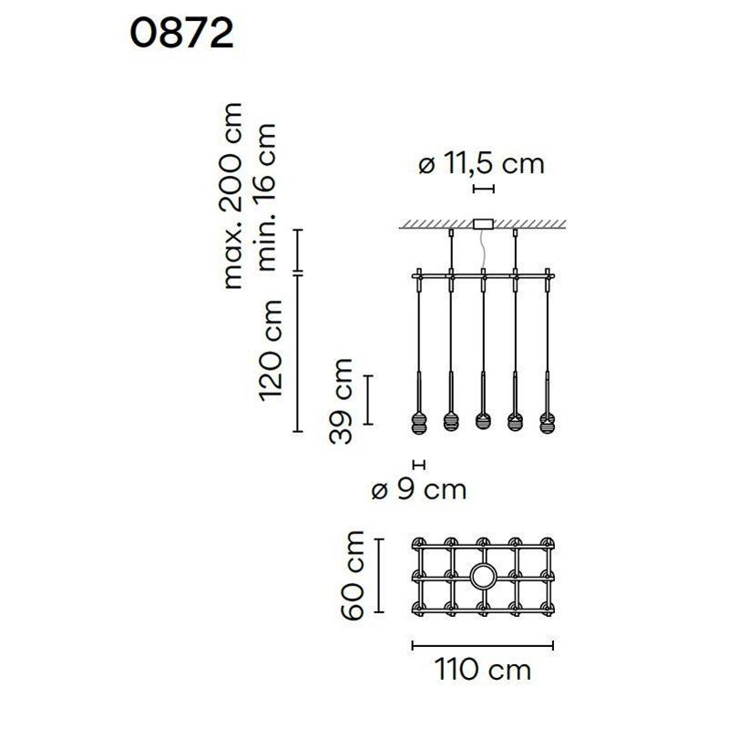 Vibia Algorithm 15X Rectangular Recessed lampe a suspension