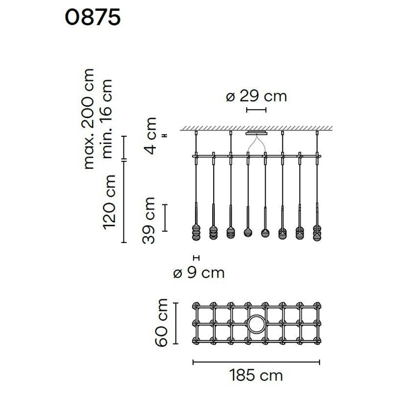 Vibia Algorithm 24X Rectangular lampe a suspension