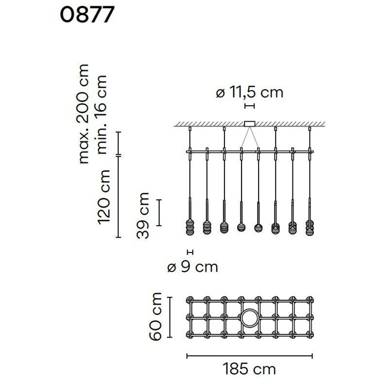 Vibia Algorithm 24X Rectangular Recessed lampe a suspension