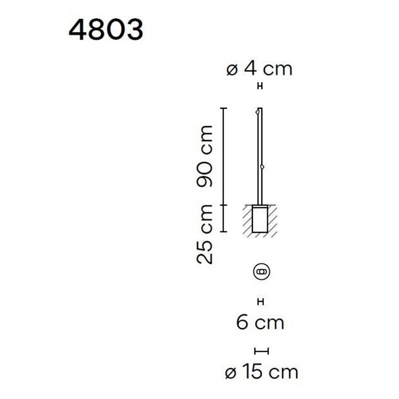 Vibia Bamboo 90 Recessed lampadaire extérieurs