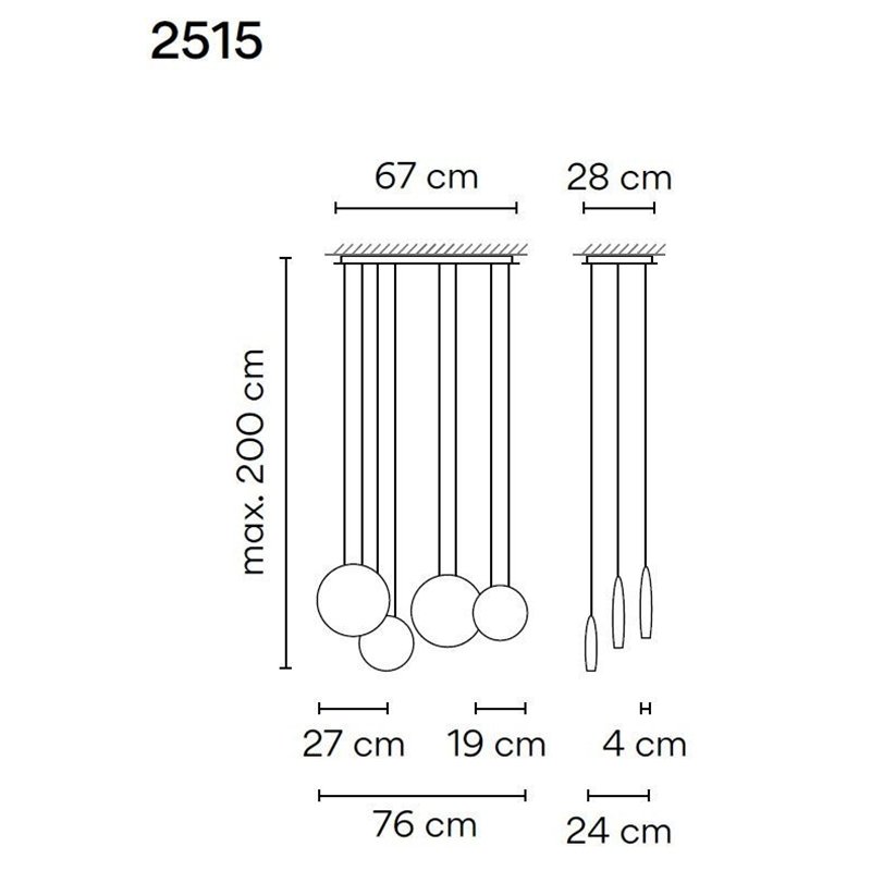 Vibia Cosmos 4X lampe a suspension
