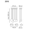 Vibia Cosmos 4X lampe a suspension