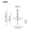 Vibia Flamingo 3X Medium lampe a suspension