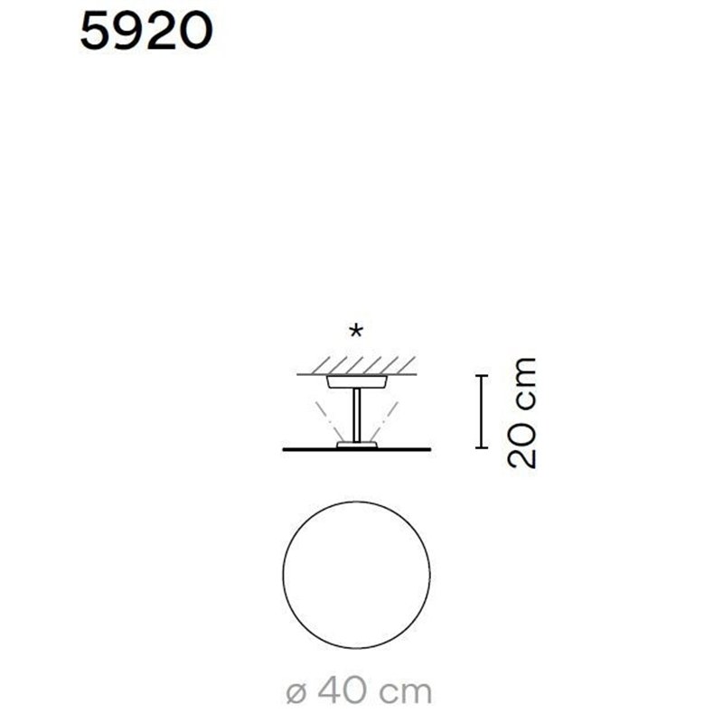 Vibia Flat 1X 40 plafonnier