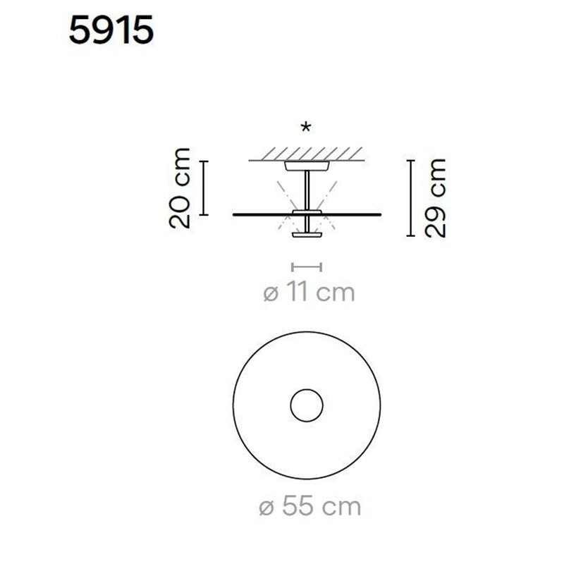 Vibia Flat 2X 60 plafonnier