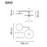 Vibia Flat 3X 106 plafonnier
