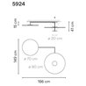 Vibia Flat 3X 186 plafonnier