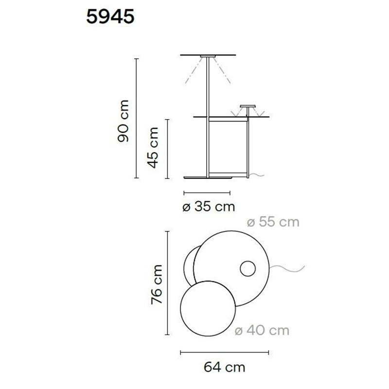 Vibia Flat Triple 90 lampadaire