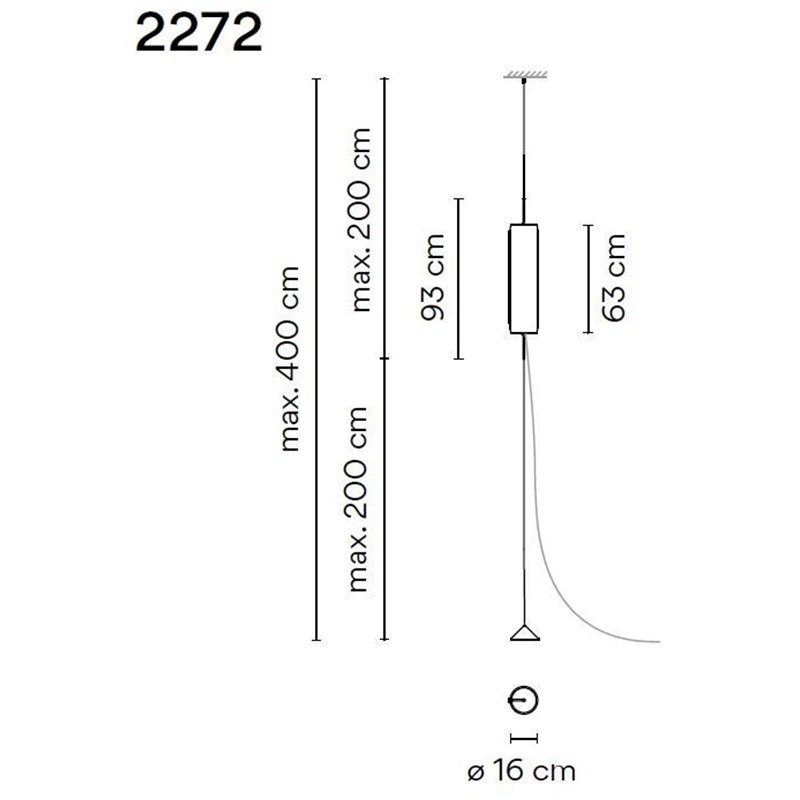 Vibia Guise 1X Extended lampe a suspension