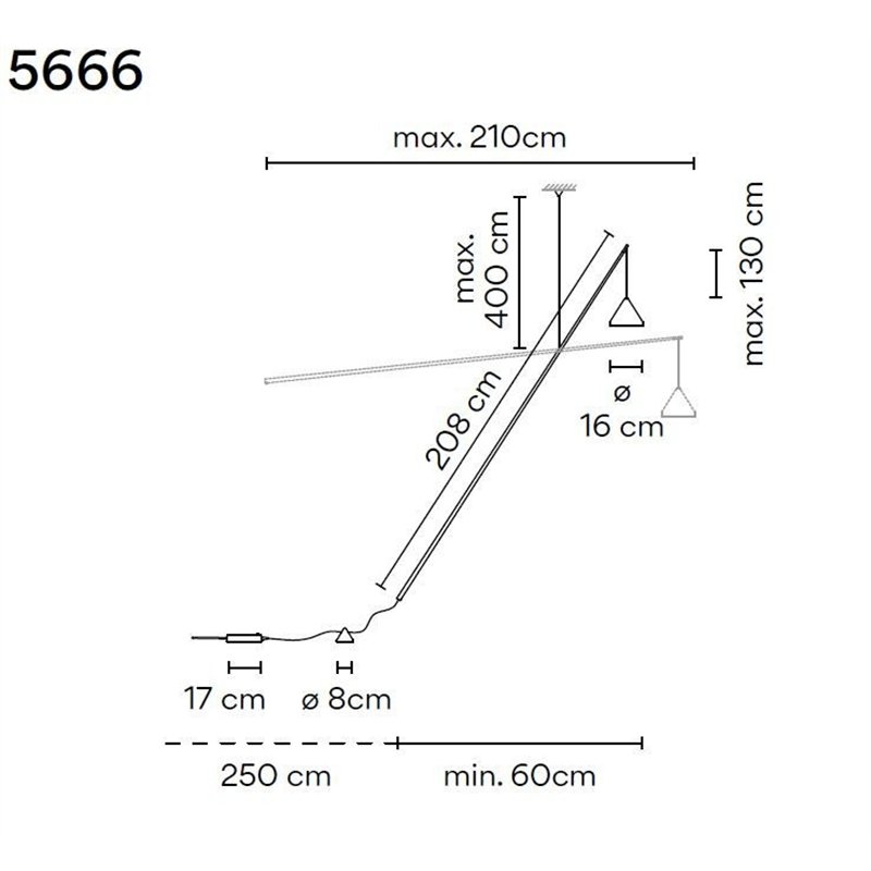 Vibia North 1-Point lampe a suspension