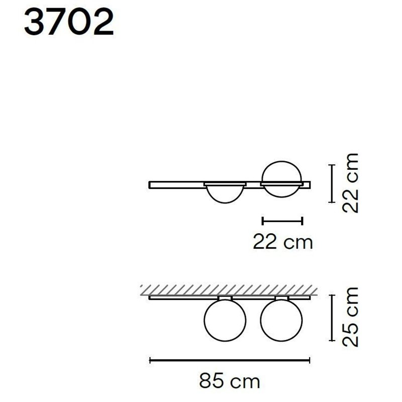 Vibia Palma Horizontal 2X 85 applique