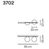 Vibia Palma Horizontal 2X 85 applique