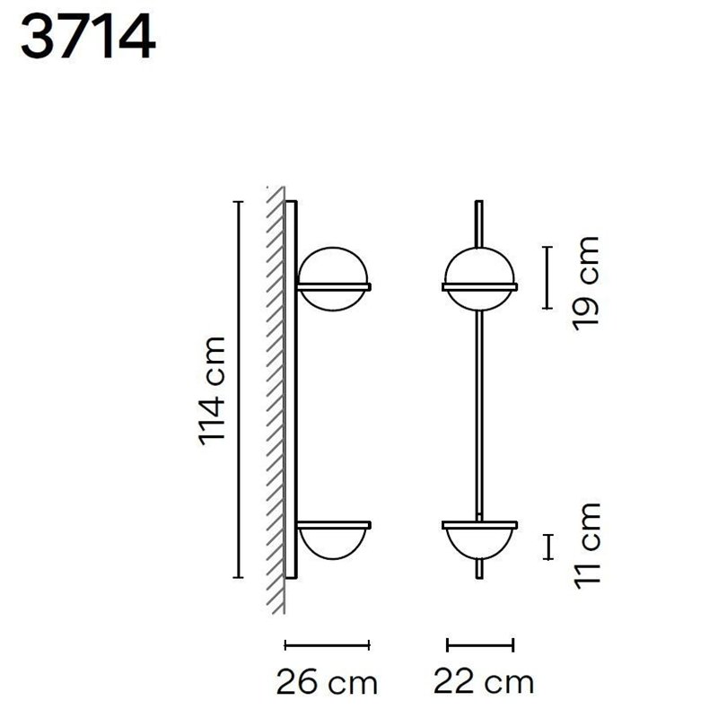 Vibia Palma Vertical 2X 114 applique