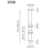 Vibia Palma Vertical 4X 70 lampe a suspension