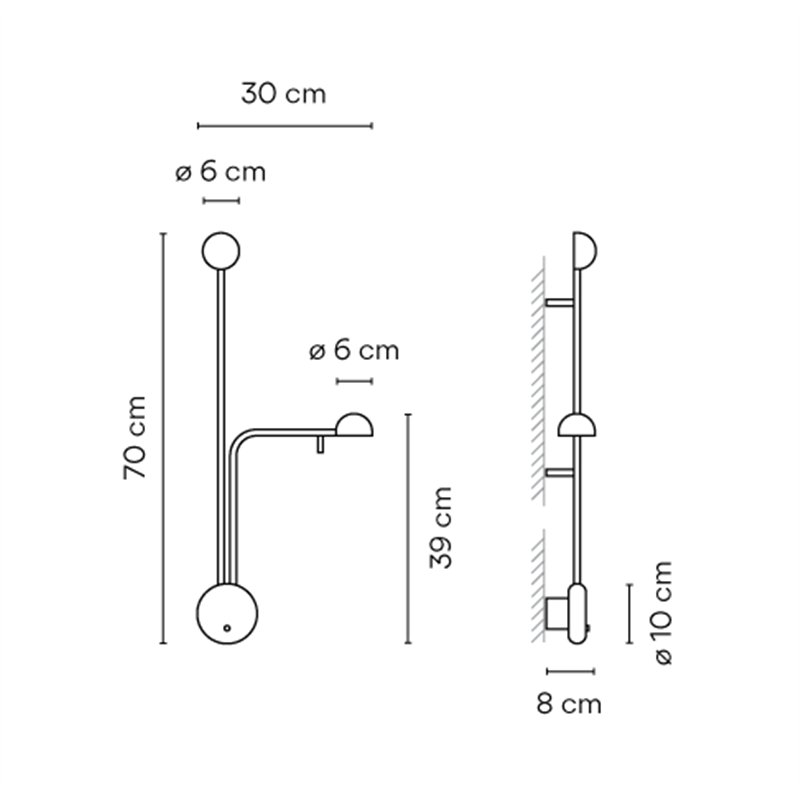 Vibia Pin 2X Right - 1686 applique