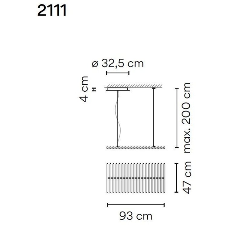 Vibia Rhythm Horizontal 20X 47 lampe a suspension