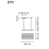Vibia Rhythm Horizontal 20X 47 lampe a suspension