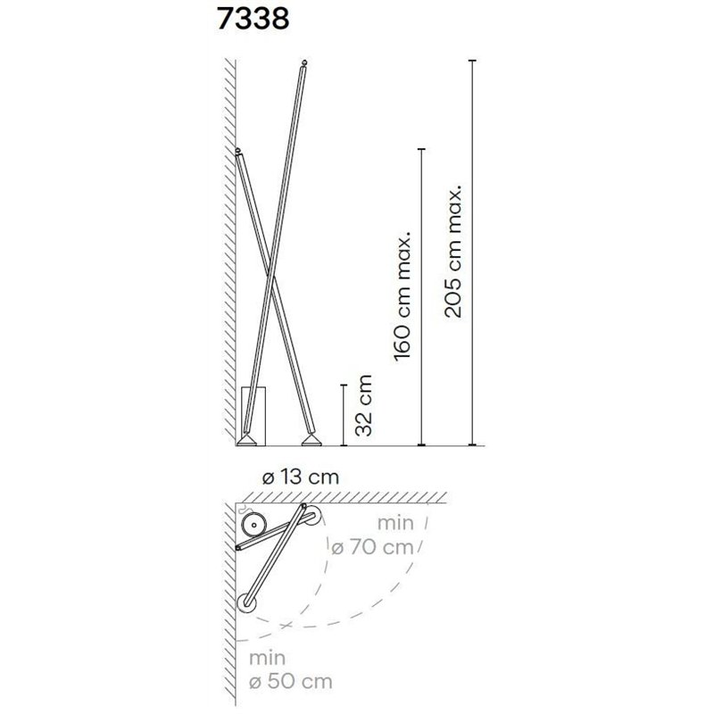 Vibia Sticks 2X 205 lampadaire