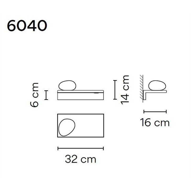 Vibia Suite 16 Left Glass Diffuser applique
