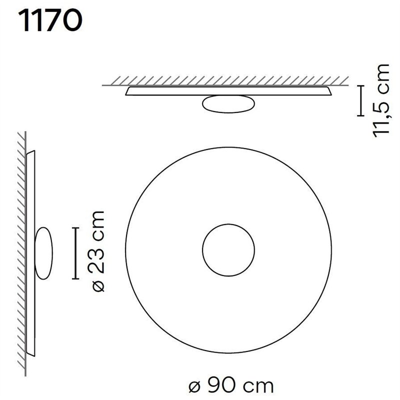 Vibia Top 90 plafonnier