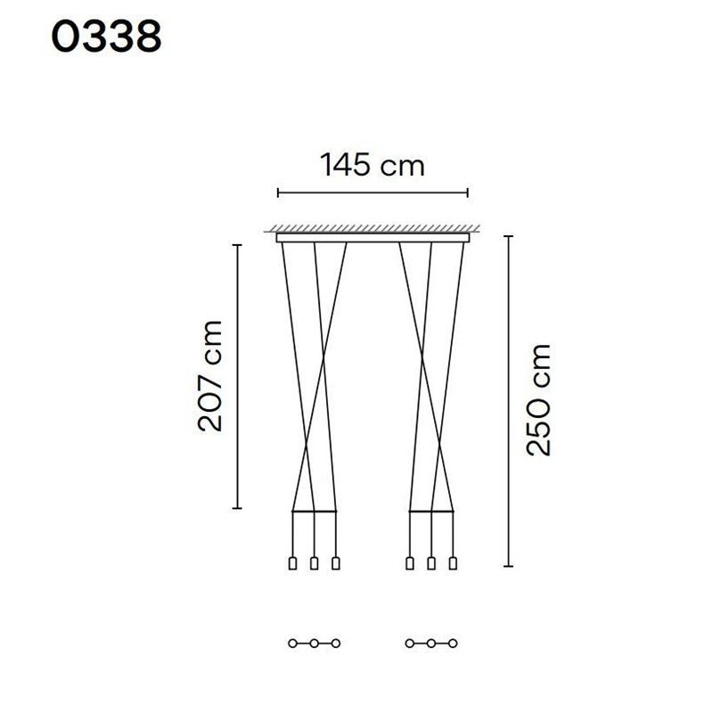 Vibia Wireflow Lineal 6B lampe a suspension