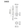 Vibia Wireflow Octagonal 55 lampe a suspension