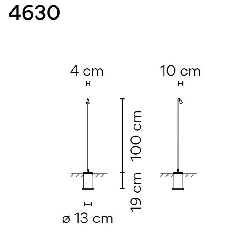 Vibia Brisa 100 Recessed lampadaire extérieurs