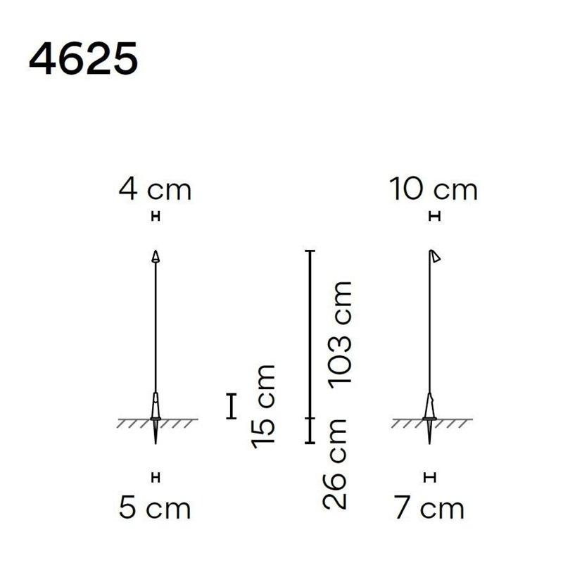 Vibia Brisa 103 lampadaire extérieurs