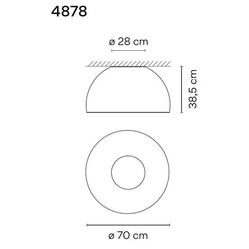 Vibia Duo 70 plafonnier