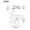 Vibia Flat 4X 101 plafonnier