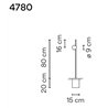Vibia June 1X 80 Recessed lampadaire extérieurs