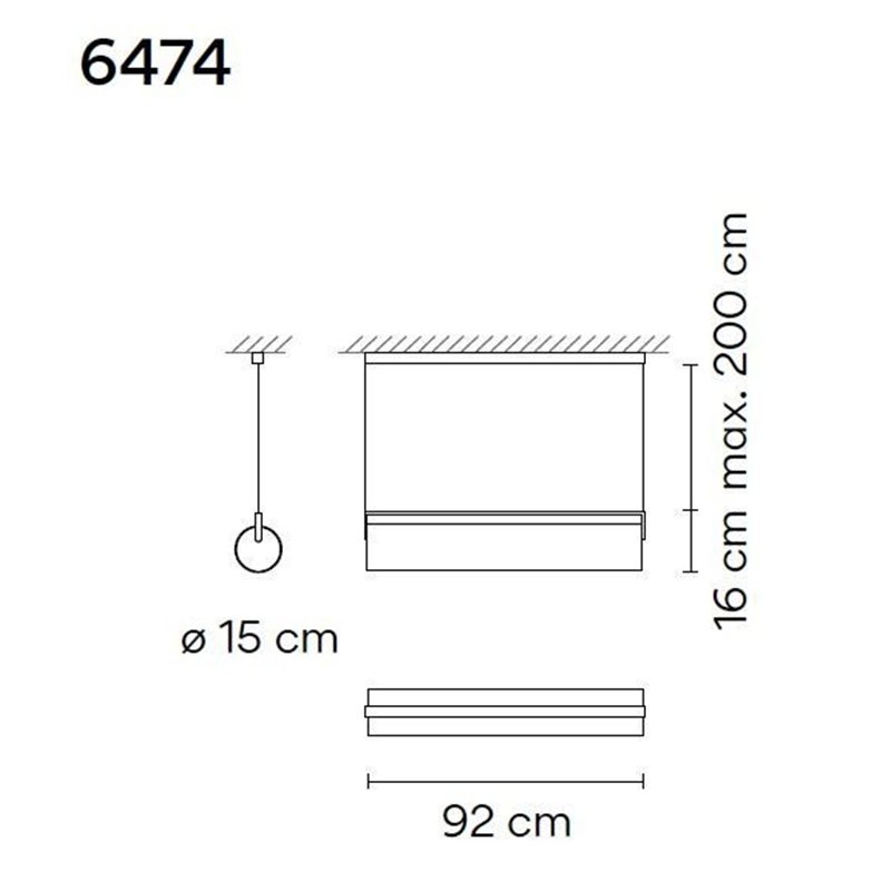 Vibia Kontorno Closed 92 lampe a suspension