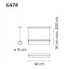 Vibia Kontorno Closed 92 lampe a suspension