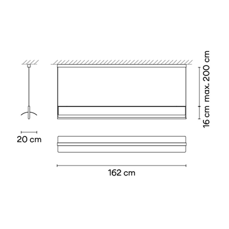 Vibia Kontorno Open 162 - 6438 lampe a suspension