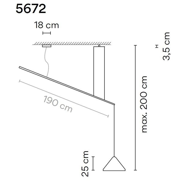 Vibia North 25 2-Point lampe a suspension