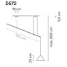 Vibia North 25 2-Point lampe a suspension