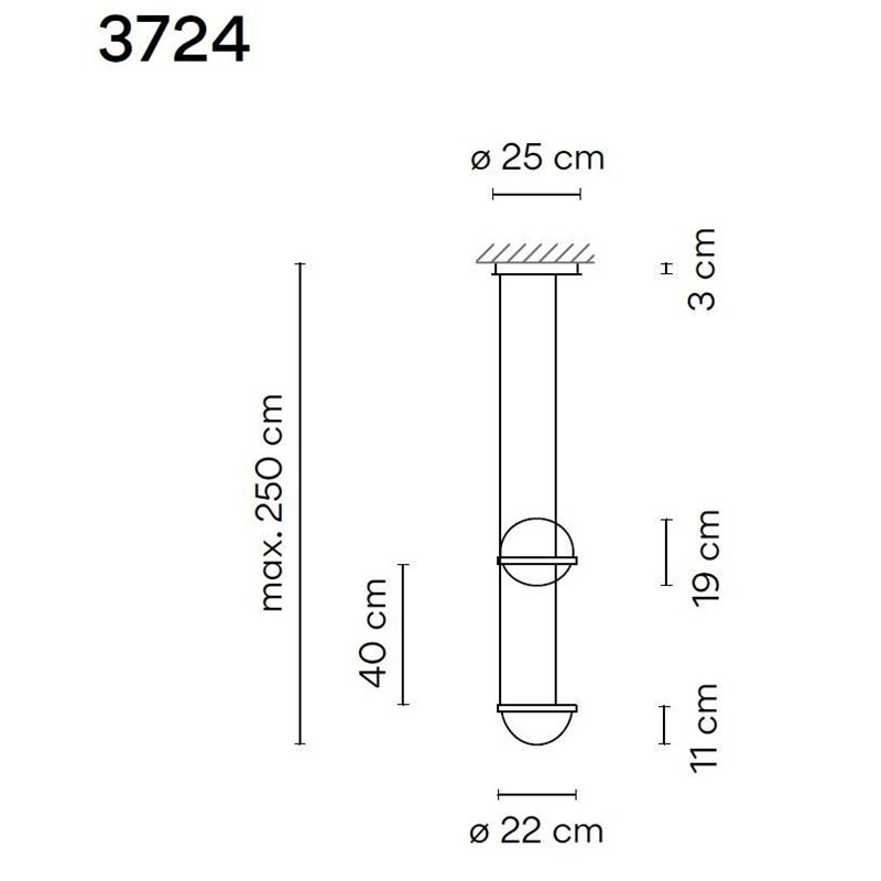 Vibia Palma Vertical 2X 40 lampe a suspension