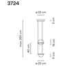 Vibia Palma Vertical 2X 40 lampe a suspension