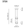 Vibia Palma Vertical 4X 40 lampe a suspension
