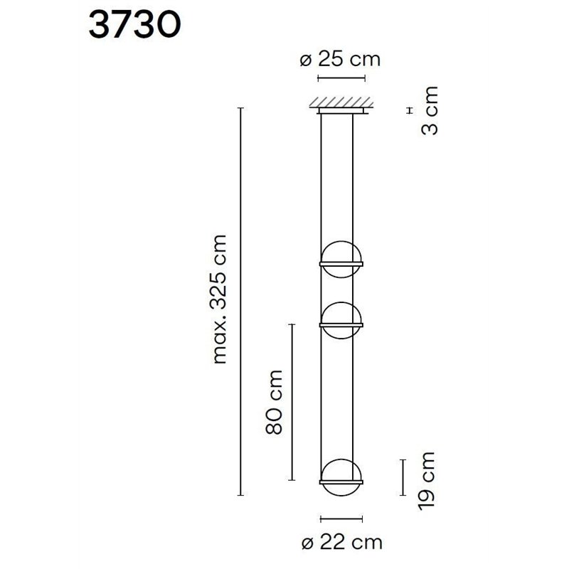 Vibia Palma Vertical 6X 80 lampe a suspension