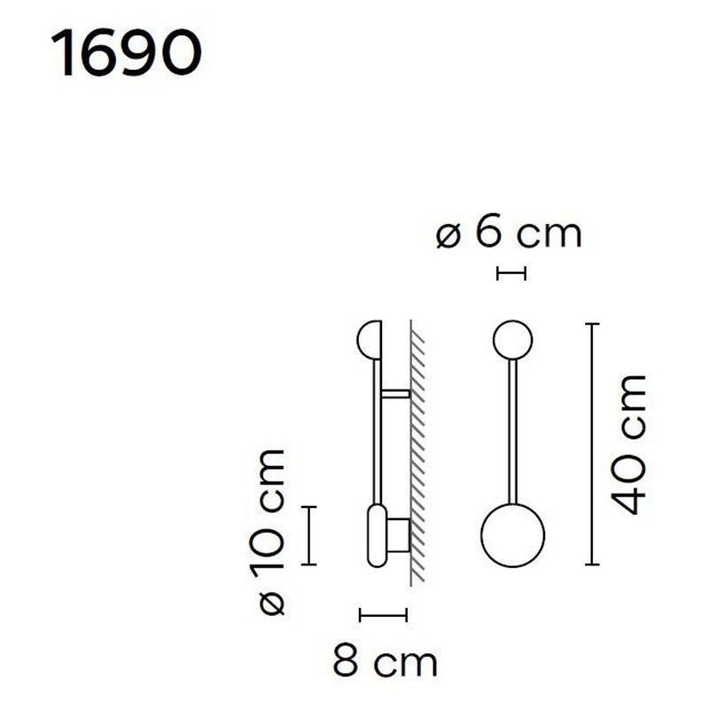 Vibia Pin 1X 40 - 1690 applique